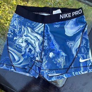 Marble blue Nike spandex for women